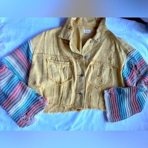 POL CROPPED STYLE JEAN JACKET